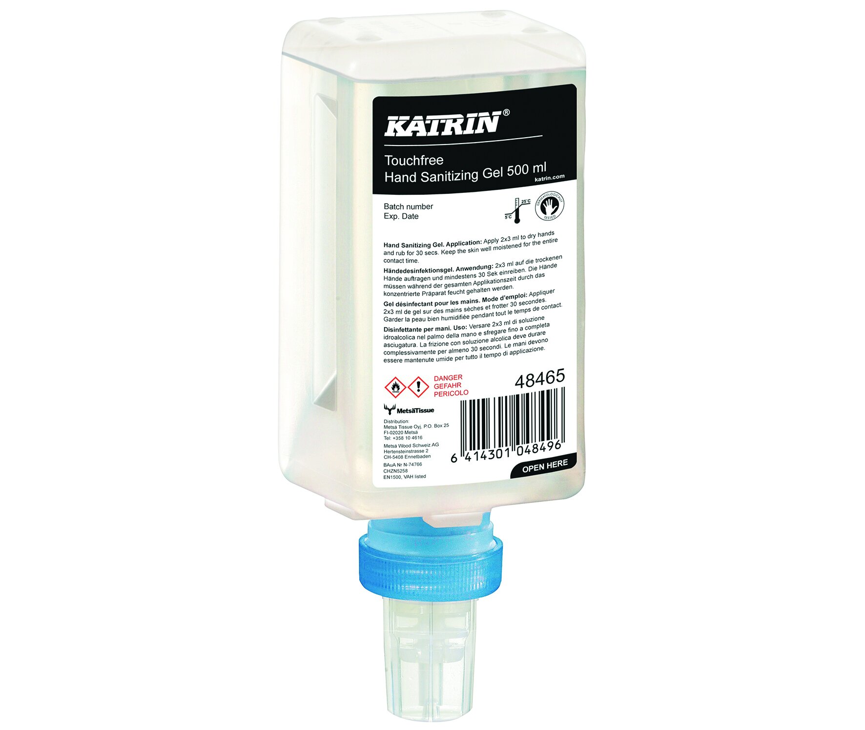 Desinfektionsgel touchfree Katrin, 500 ml