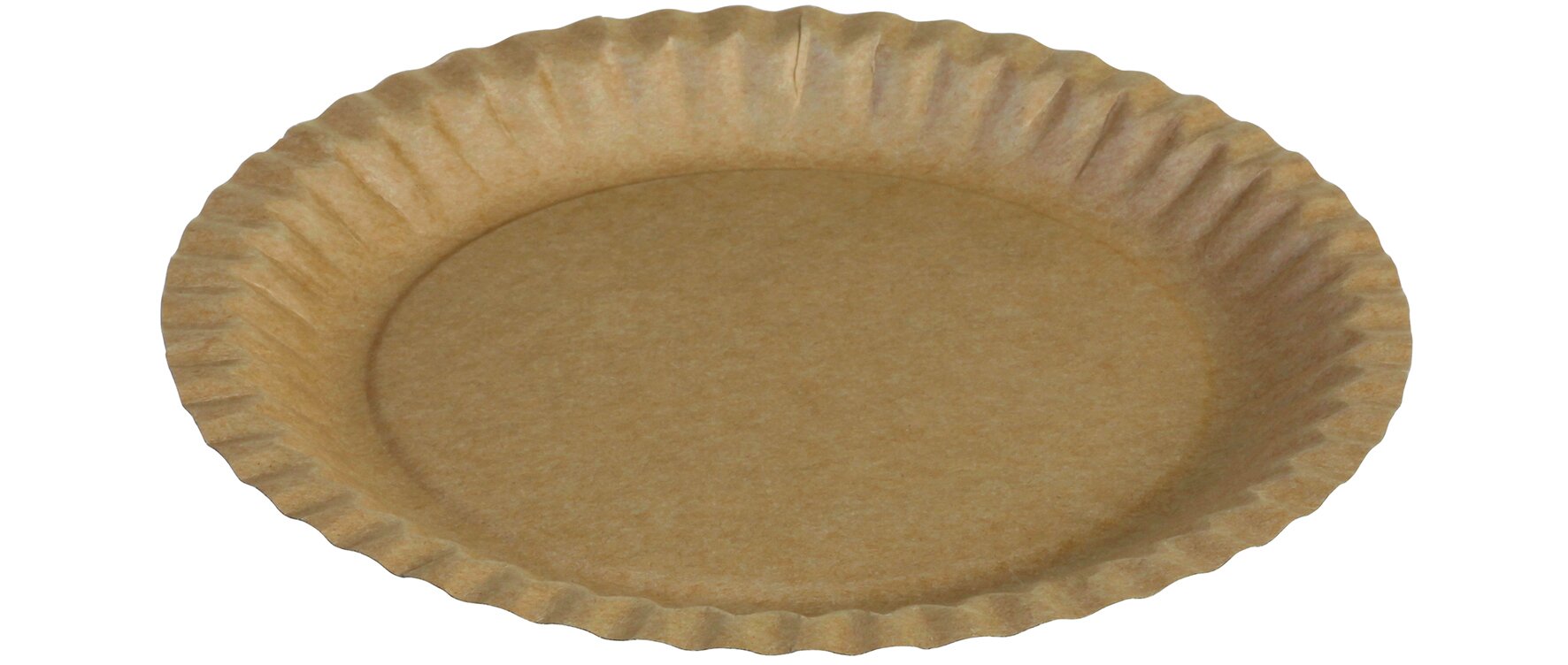 Teller mit Rand naturesse Karton, braun,  Ø 23 cm