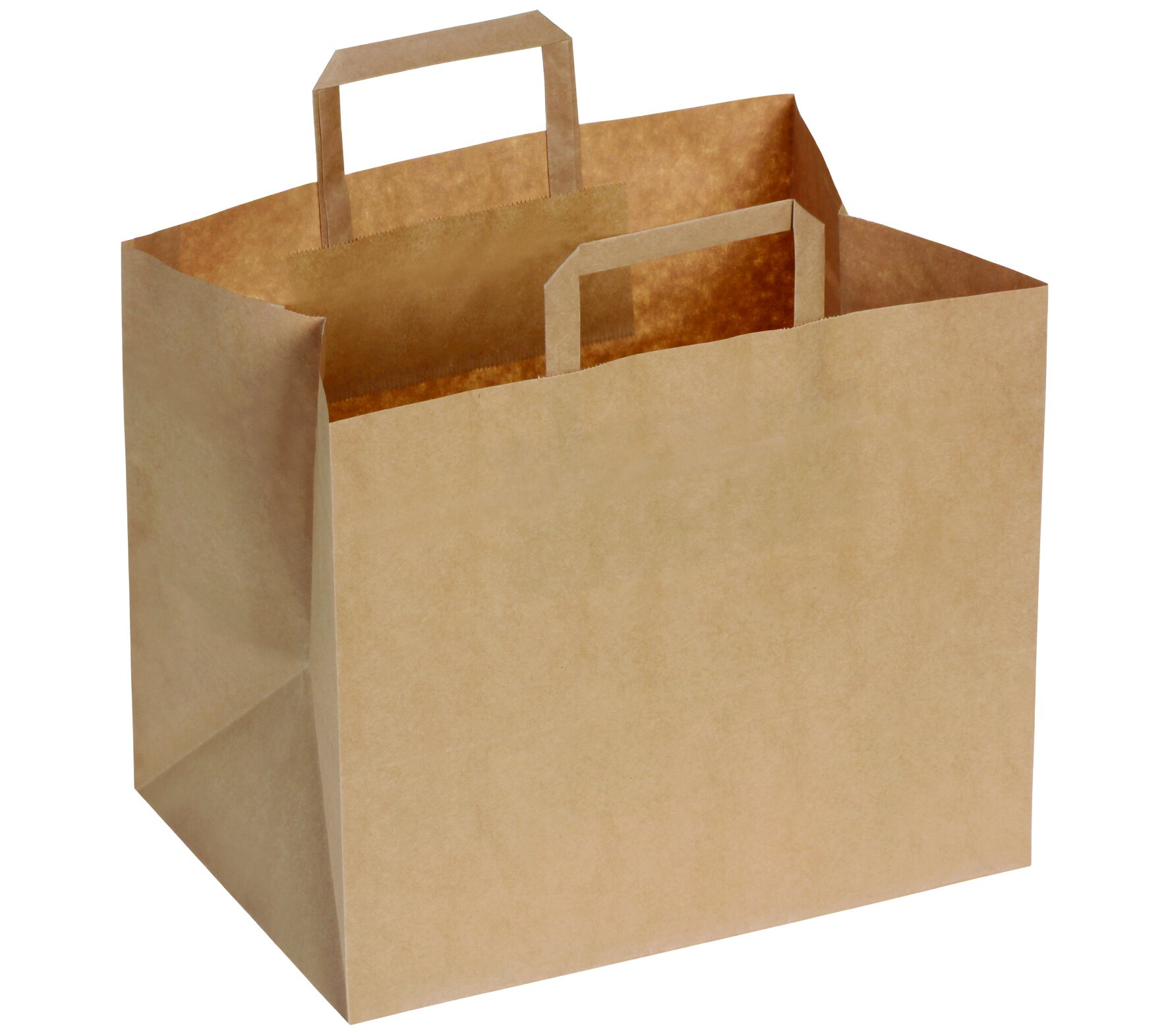 Tragetasche suplesse Papier, braun, 90 g/m², 32 x 27 x 22 cm