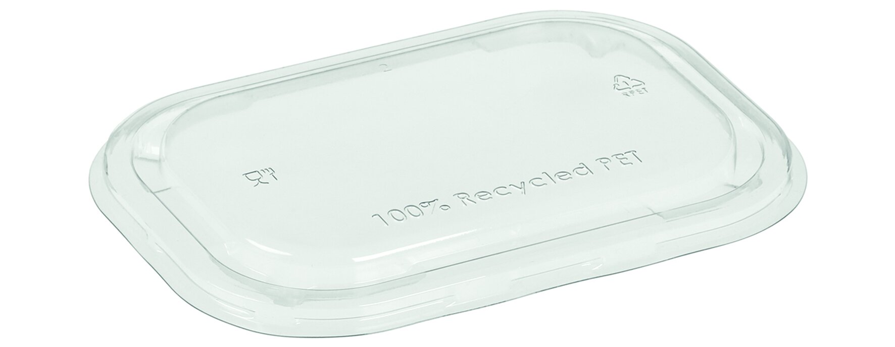 Deckel suplesse rPET, transparent, rechteckig, antifog, 12 x 17,3 cm