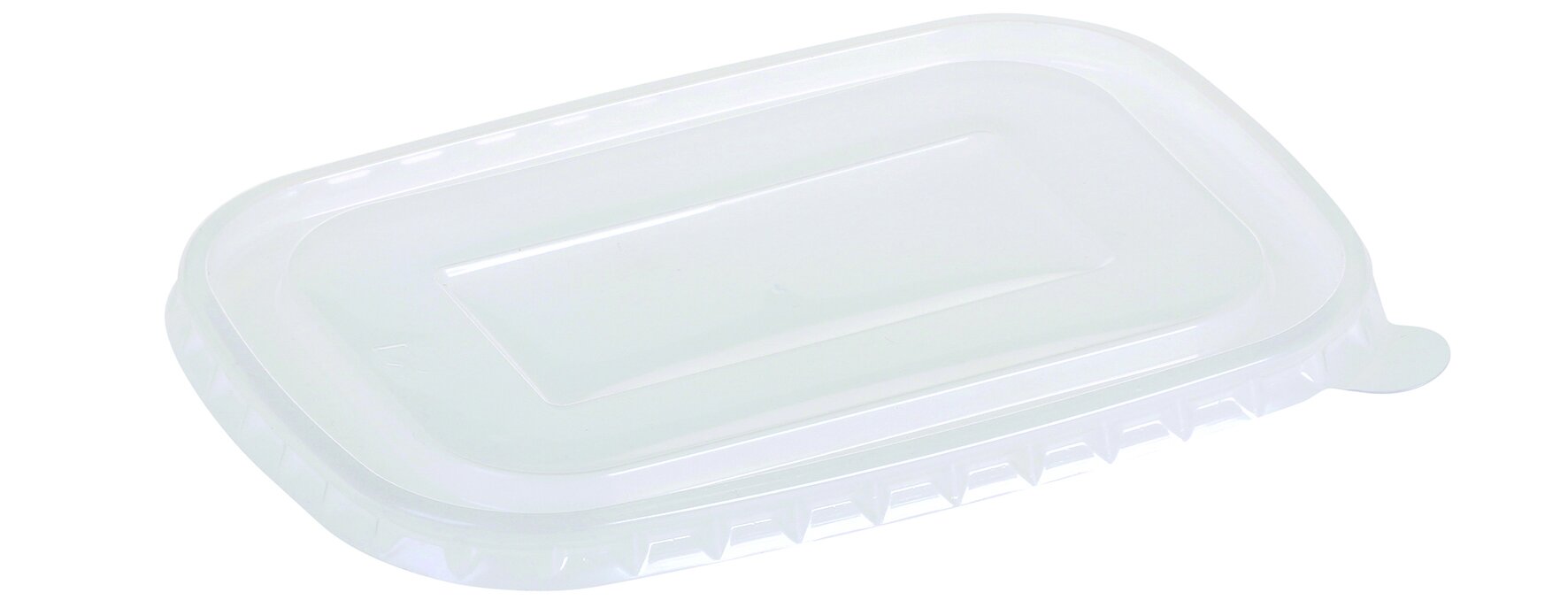 Deckel mit Dampfloch PP, transparent,  rechteckig, 17,3 x 12 cm