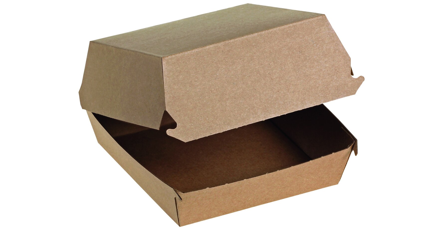 Burgerbox suplesse Kraft-Karton,  braun, 12 x 12 cm
