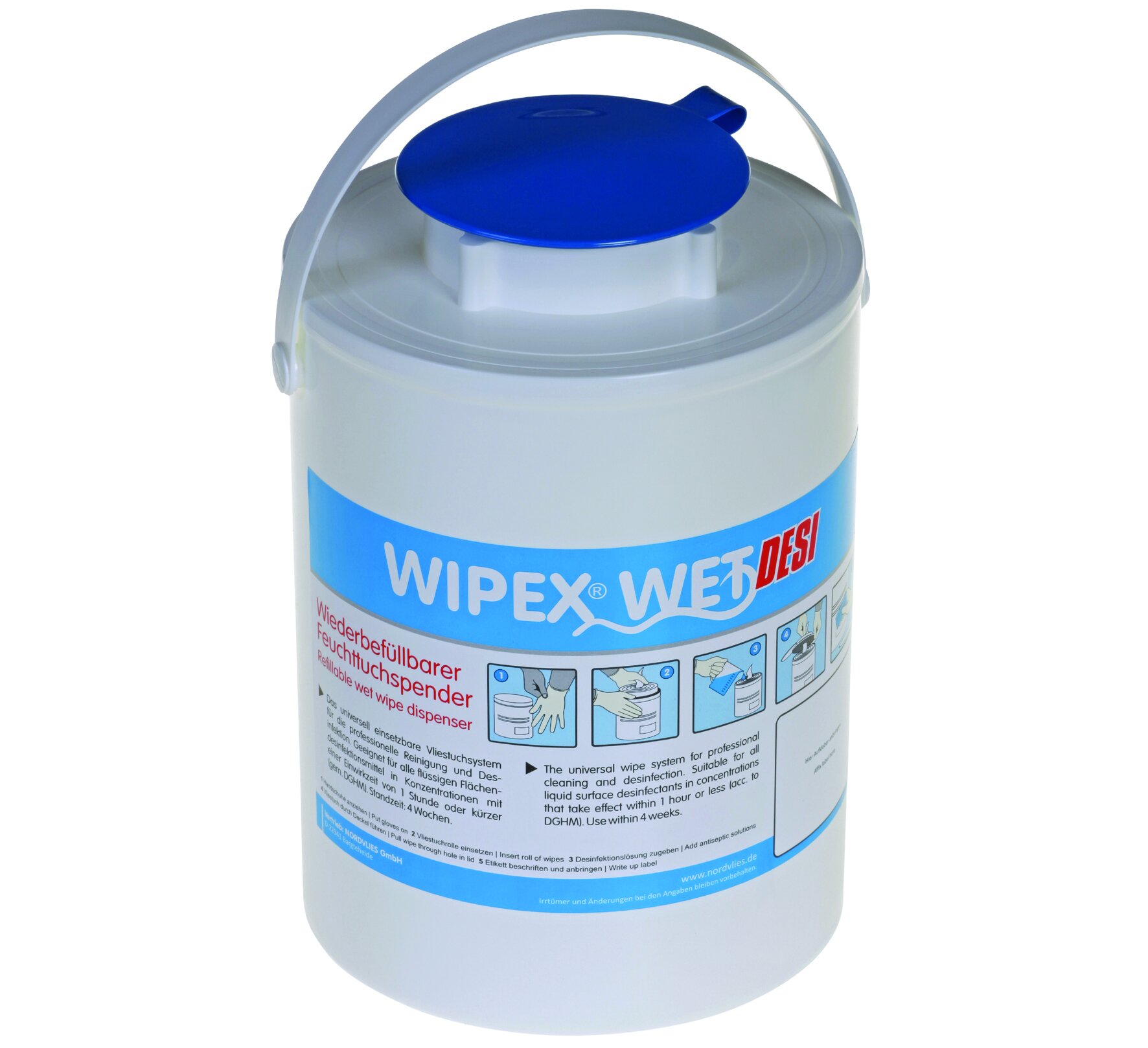 Feuchttuchspender Wipex PP, ohne Inhalt, wiederbefüllbar, 5,4 Liter