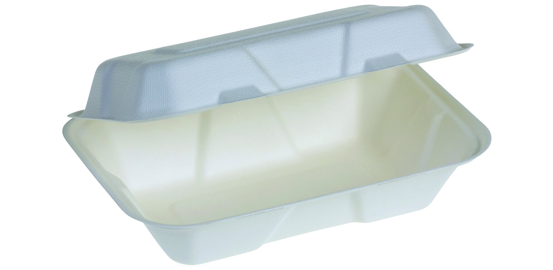 Menüschale mit Klappdeckel suplesse Zuckerrohr, weiß, 800 ml