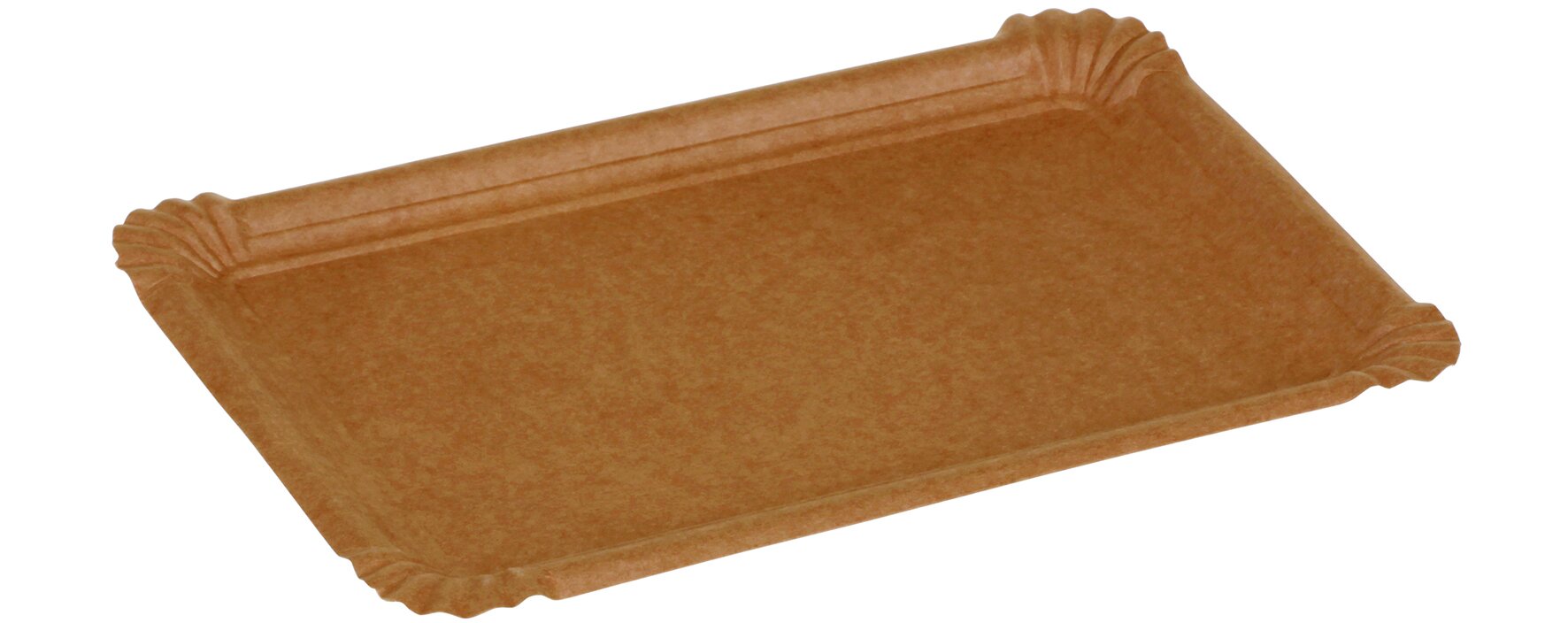 Teller naturesse Kraft-Karton, braun, rechteckig, mit Fettbarriere, 16 x 23 cm