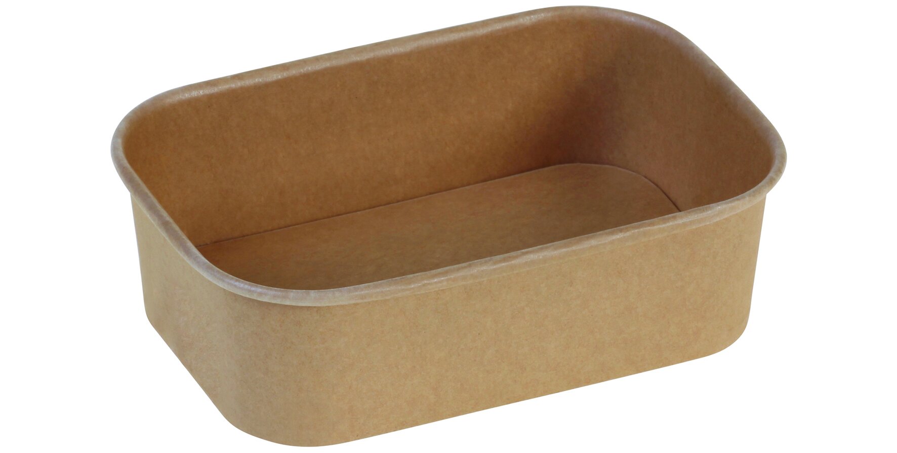 Schale suplesse Kraft-Karton PE, braun, rechteckig, 650 ml