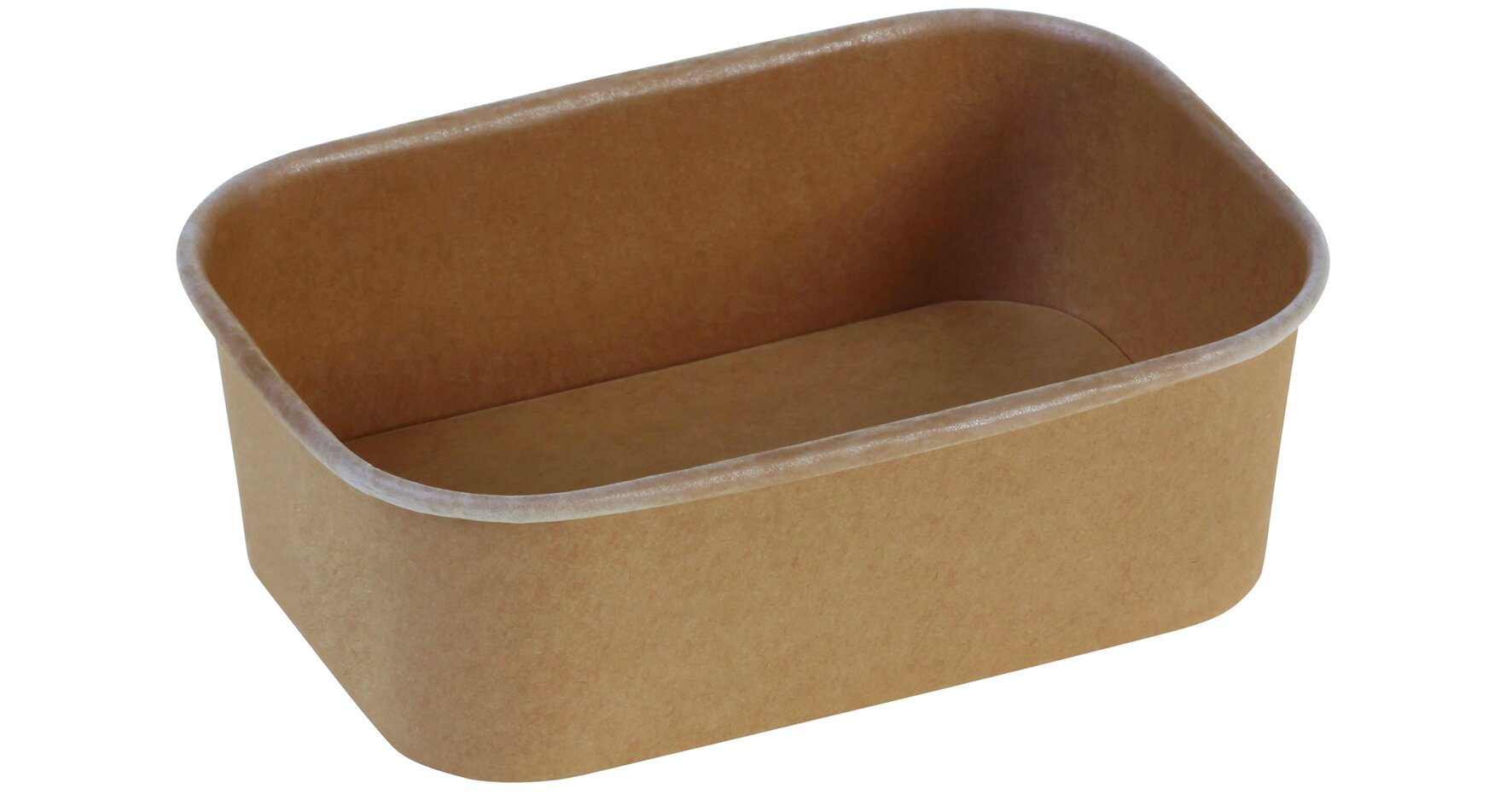 Schale suplesse Kraft-Karton PE, braun, rechteckig, 750 ml