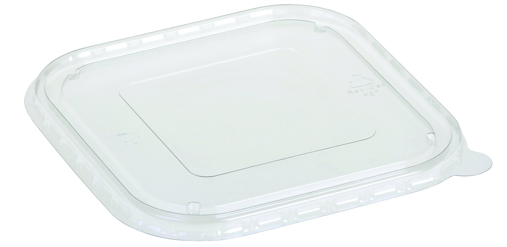 Deckel suplesse rPET, transparent, quadratisch, 17 x 17 cm