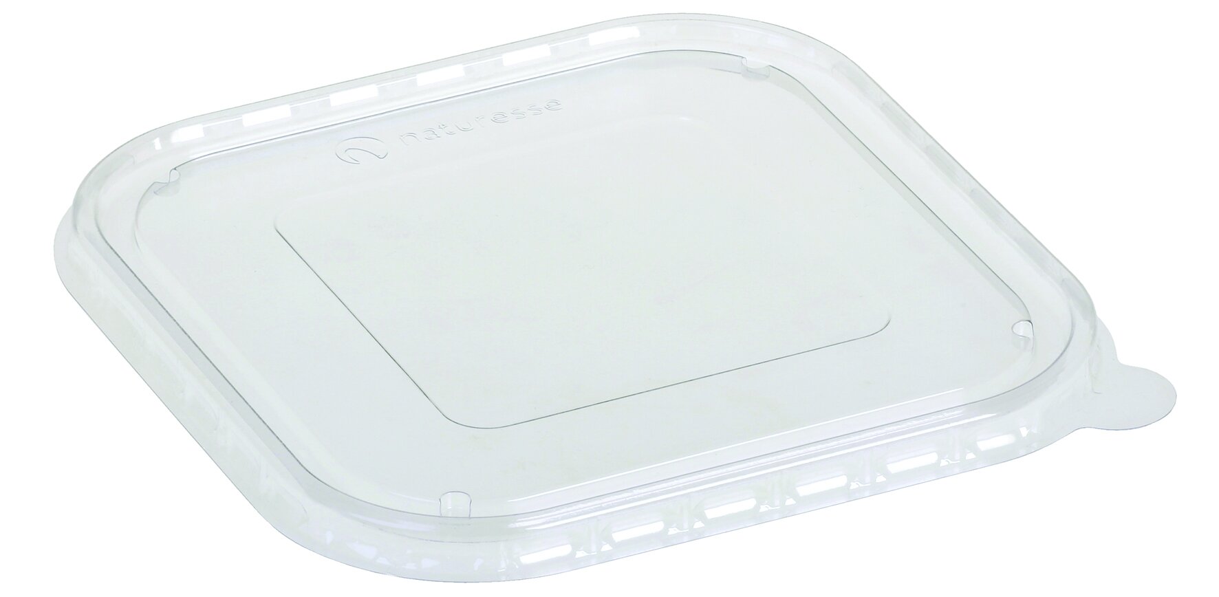 Deckel naturesse PLA, transparent, quadratisch, antifog, 17 x 17 cm