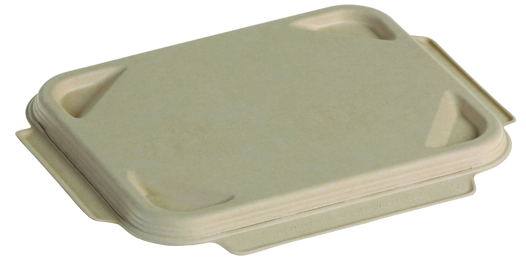 Deckel fest schließend naturesse Zuckerrohr, rechteckig, stapelbar, 22,7 x 17,8 cm