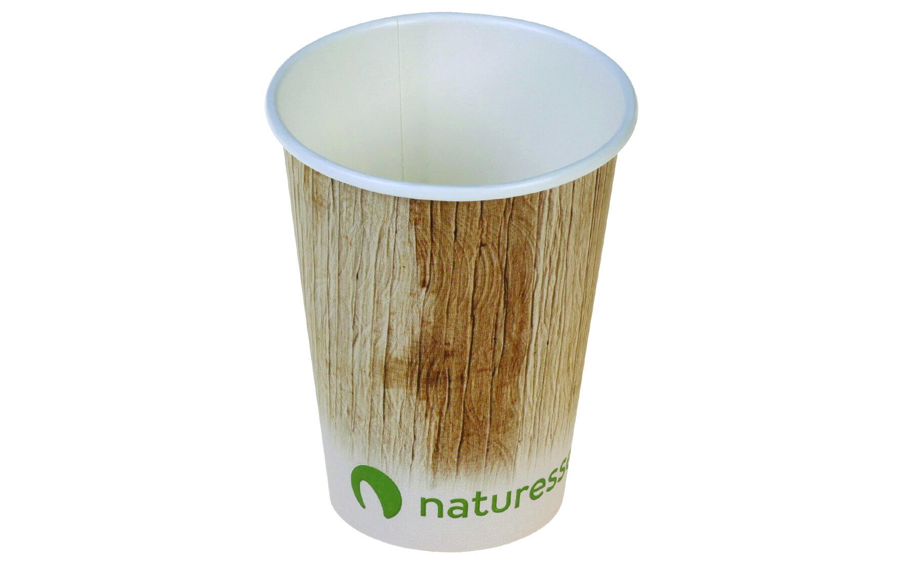 Becher Palmblattdruck ohne Plastiklaminierung naturesse Karton, 300 ml