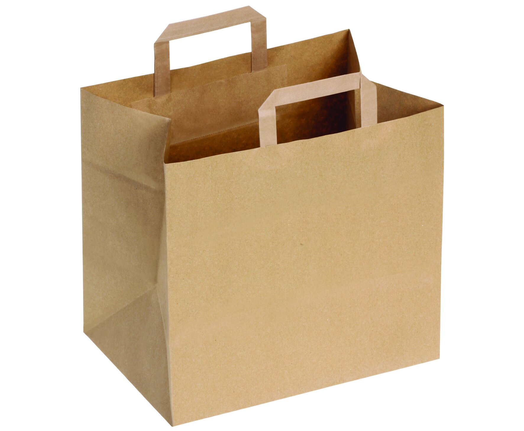 Tragetasche suplesse Papier, braun, 90 g/m², 28 x 27 x 20 cm