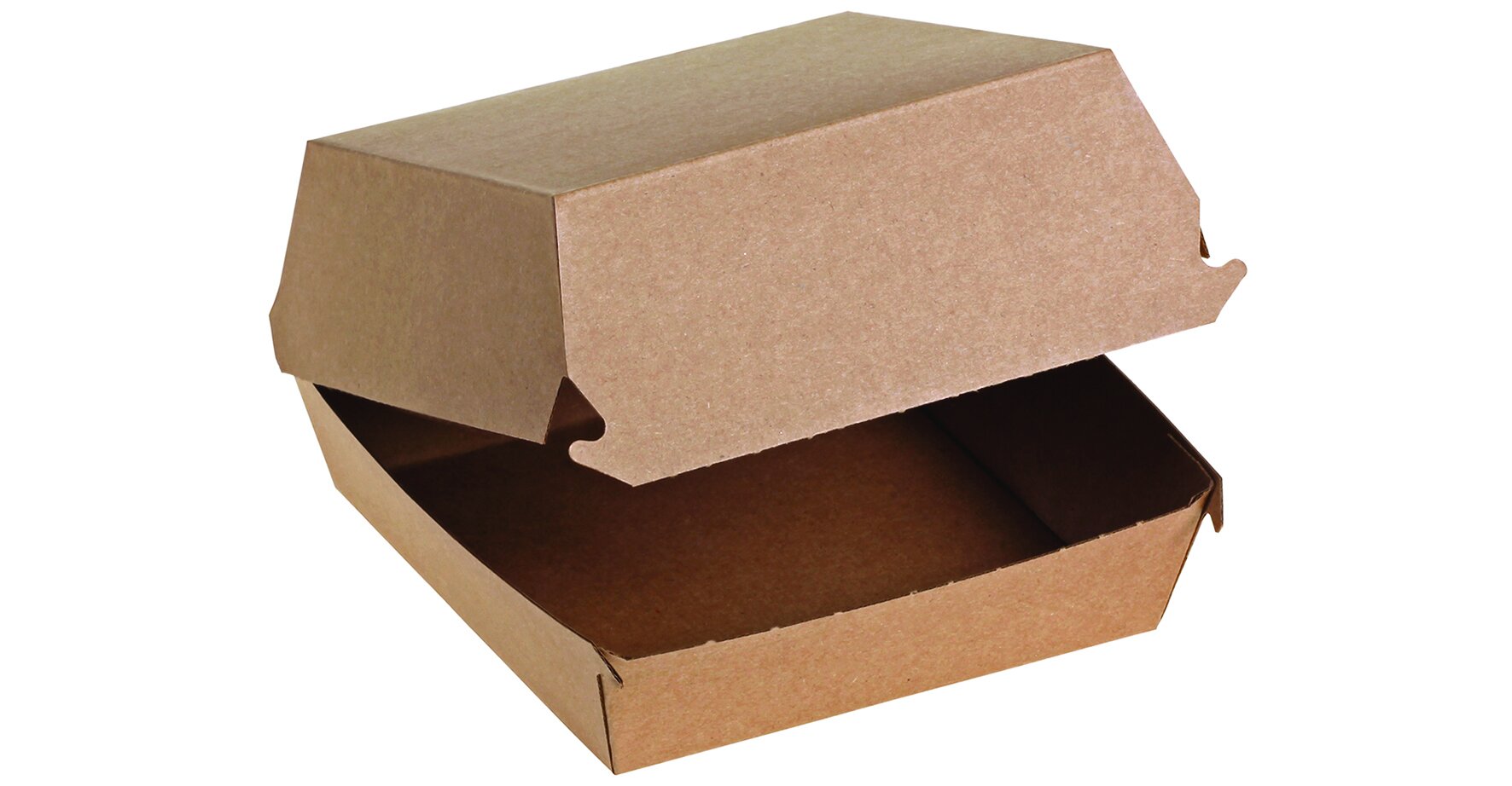 Burger-Box suplesse Karton, braun, 10 x 10 x 8 cm