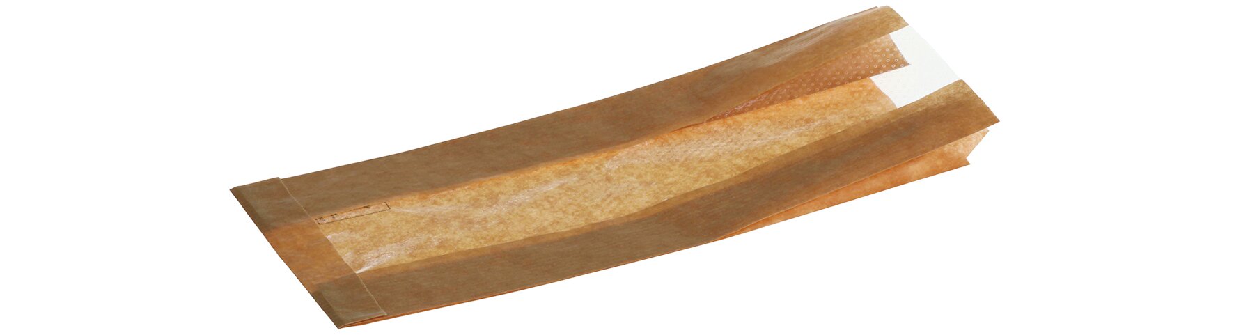 Brotbeutel mit Sichtfenster suplesse Papier/PP, braun, 38 x 18 cm