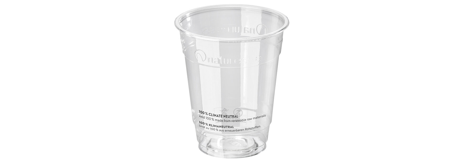 Trinkbecher geeicht SUP-Logo naturesse PLA, transparent, 200 ml