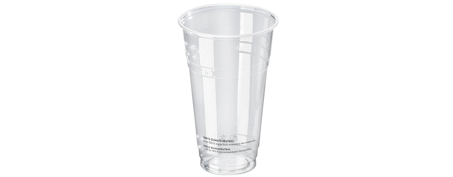 Trinkbecher geeicht SUP-Logo naturesse PLA, transparent, 500 ml