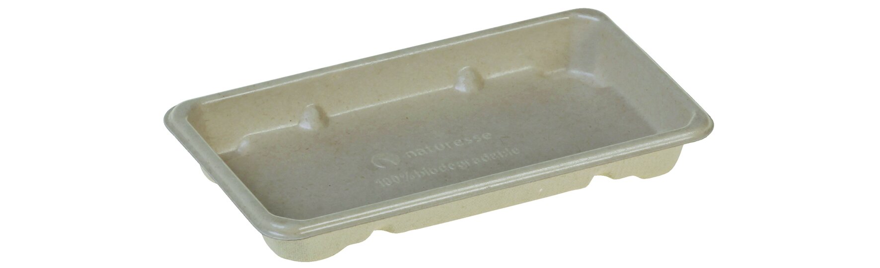 Take-away Platte naturesse Zuckerrohr/PLA, beige, 14,3 x 8,1 cm