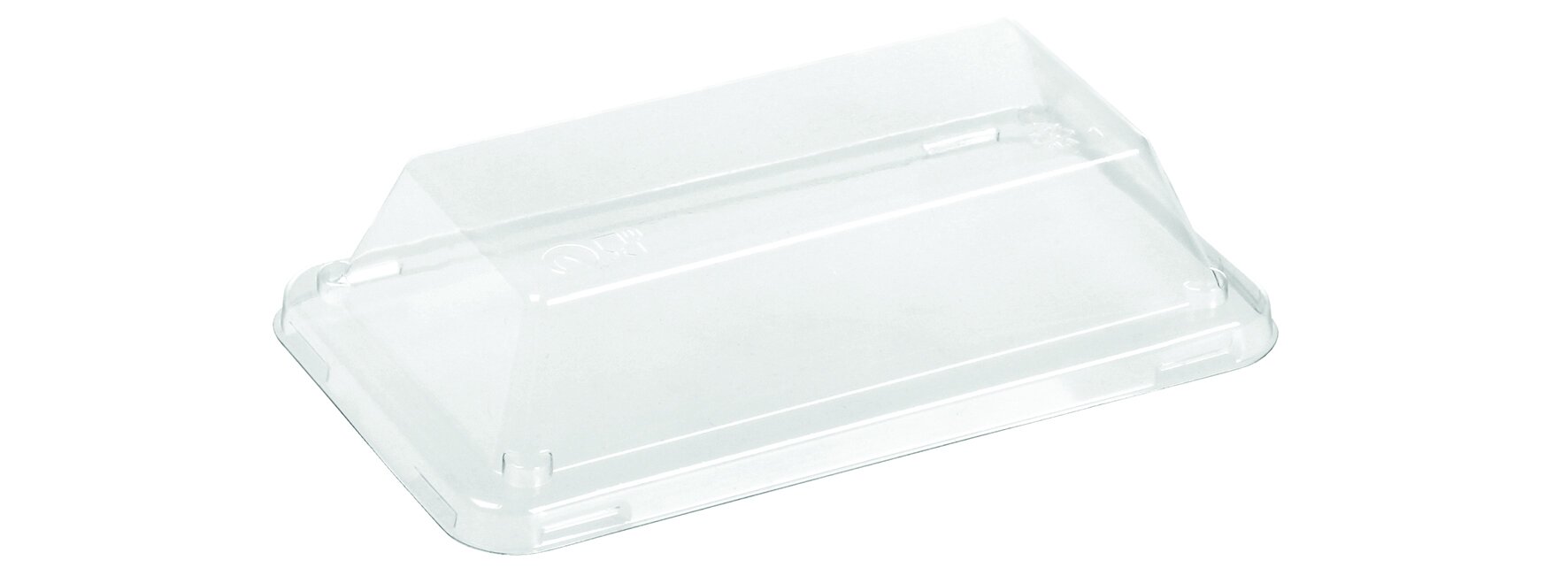 Deckel zu Take-away Platte naturesse PLA, transparent, 14,3 x 8,1 cm