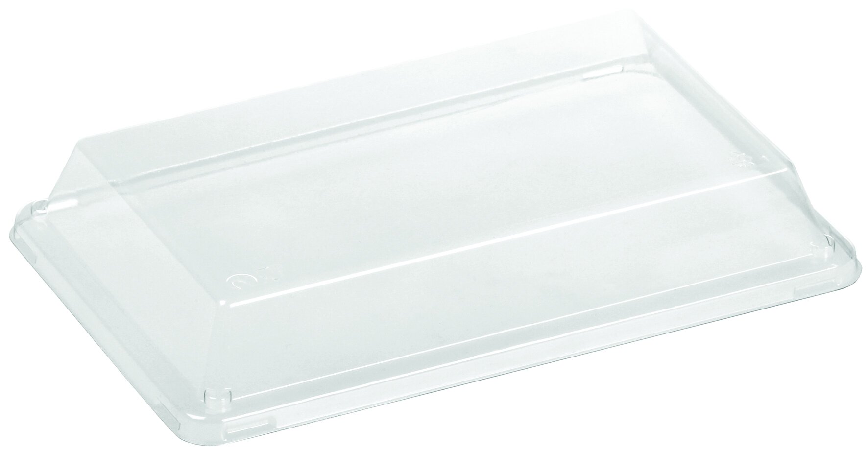 Deckel zu Take-away Platte naturesse PLA, transparent, 21,6 x 13,6 cm