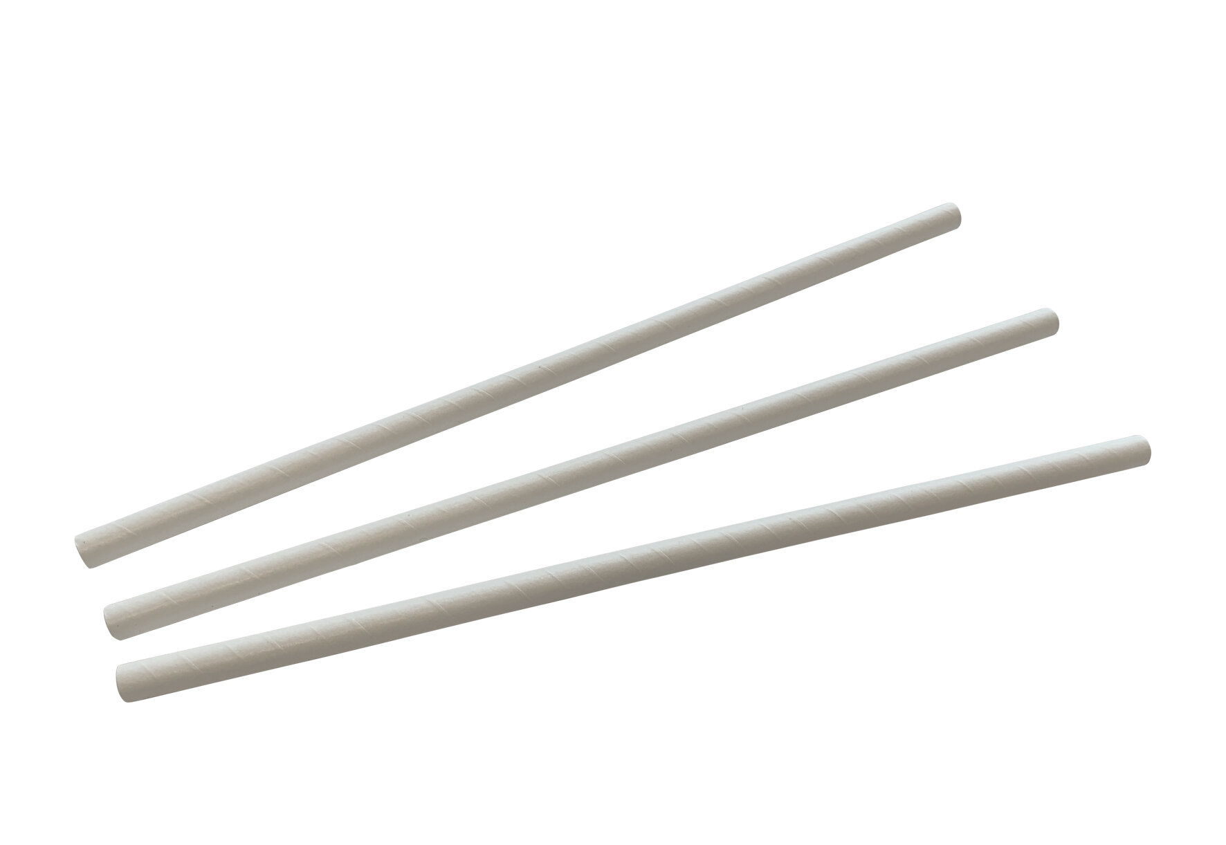 Trinkhalm suplesse Papier, weiß,  Ø 8 mm x 250 mm