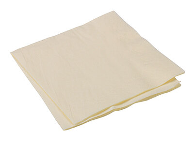 Servietten Papier, creme, 3-lagig, 1/4-Falz, 40 x 40 cm