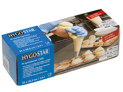 Spritzbeutel Cool LDPE, blau, 55 x 26,5 cm