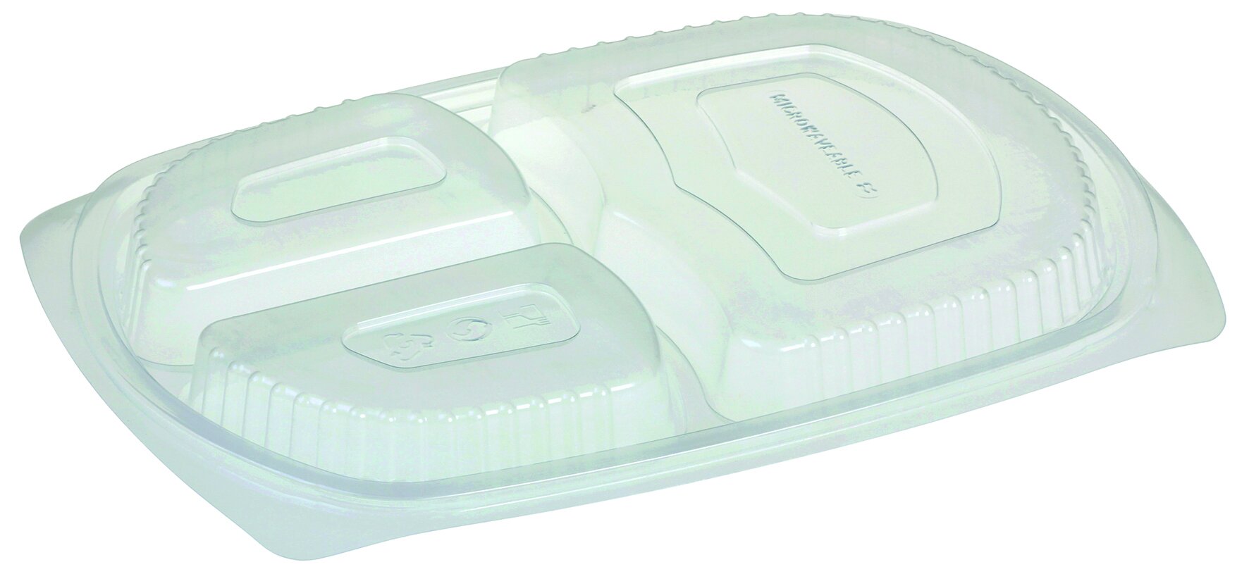 Deckel PP, transparent, 3-geteilt, 26 x 18,3 cm