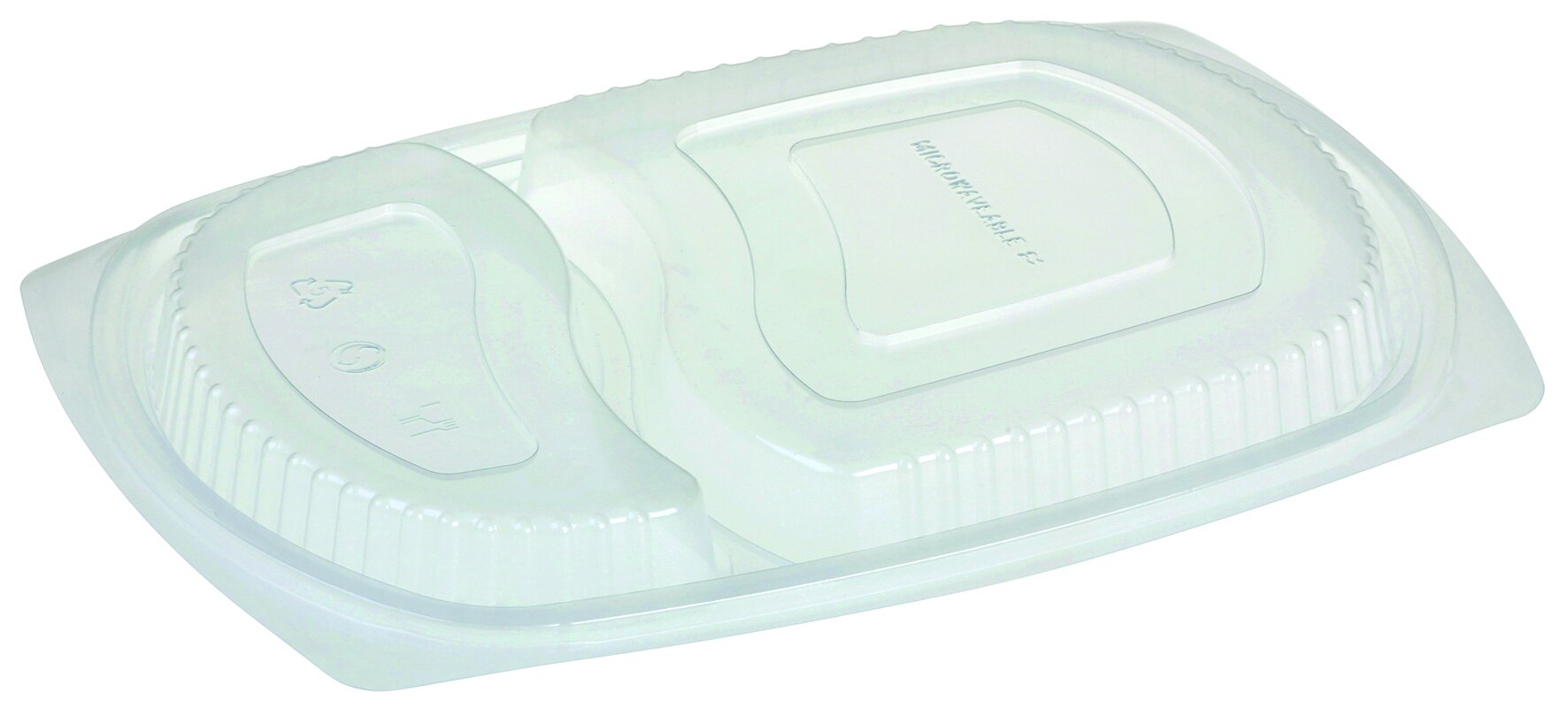 Deckel PP, transparent, 2-geteilt, 26  x 18,3 cm