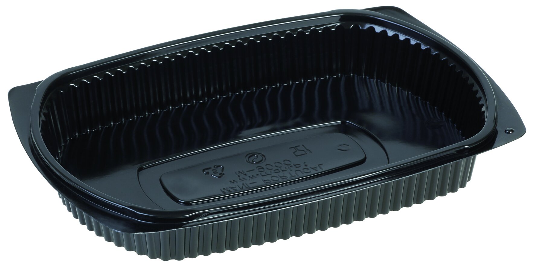 Menüschale PP, schwarz, 1000 ml, 26 x 18,3 x 4 cm