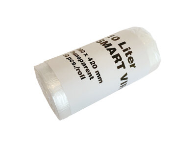 Müllsäcke HDPE, transparent, 10 l, 7 my