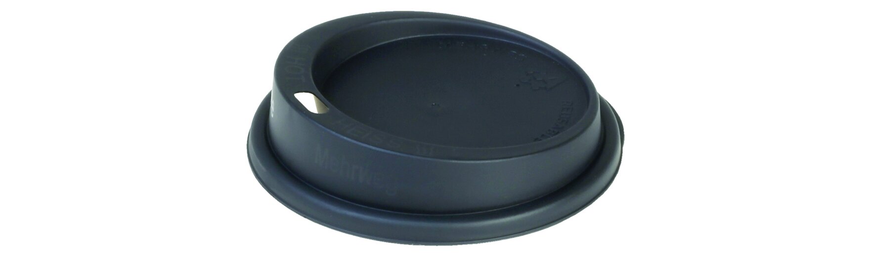 Deckel suplesse Mehrwegbecher PP, schwarz, Ø8 cm