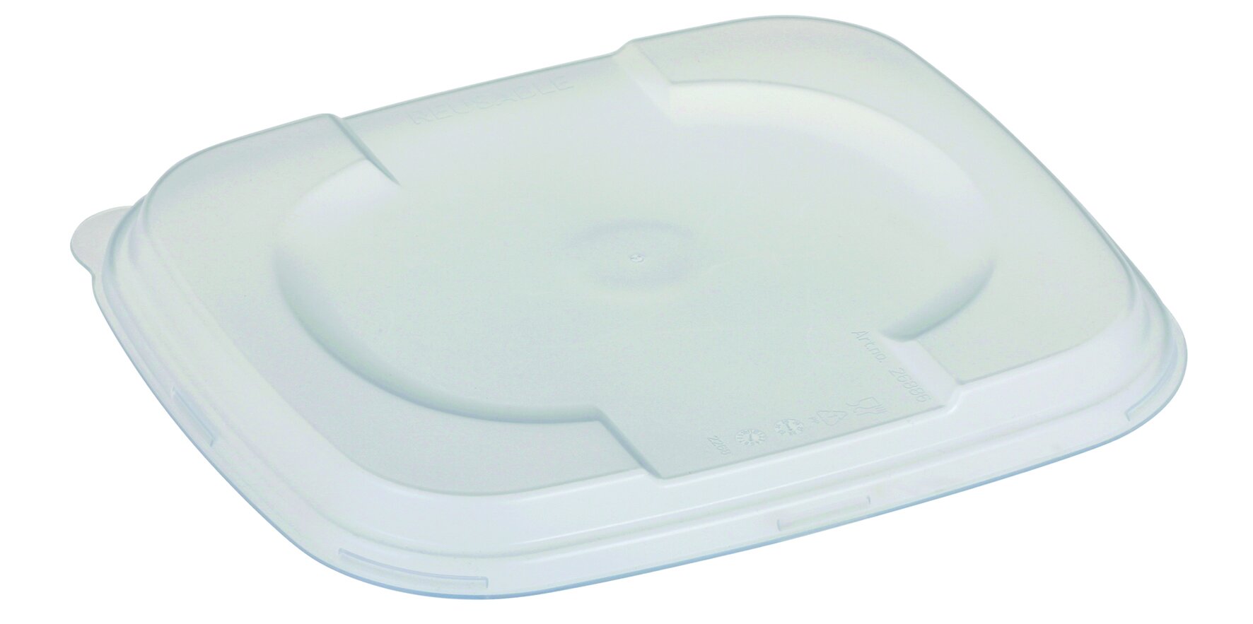 Mehrwegdeckel suplesse PP, transparent, 17 x 19,5 cm