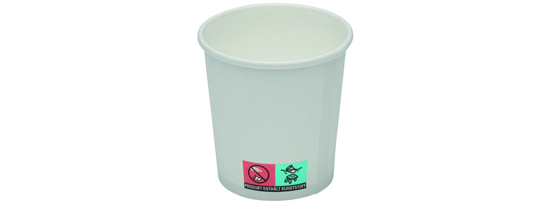 Becher SUP-Logo suplesse Kraft-Karton/PE, weiß, 100 ml