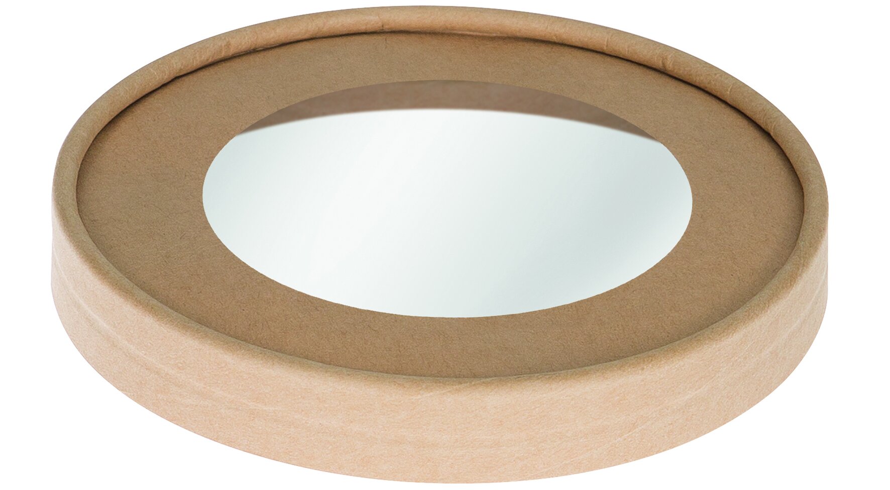 Deckel mit Cellulose-Sichtfenster naturesse Kraft-Karton/Cellulose, rund, Ø18,5 cm