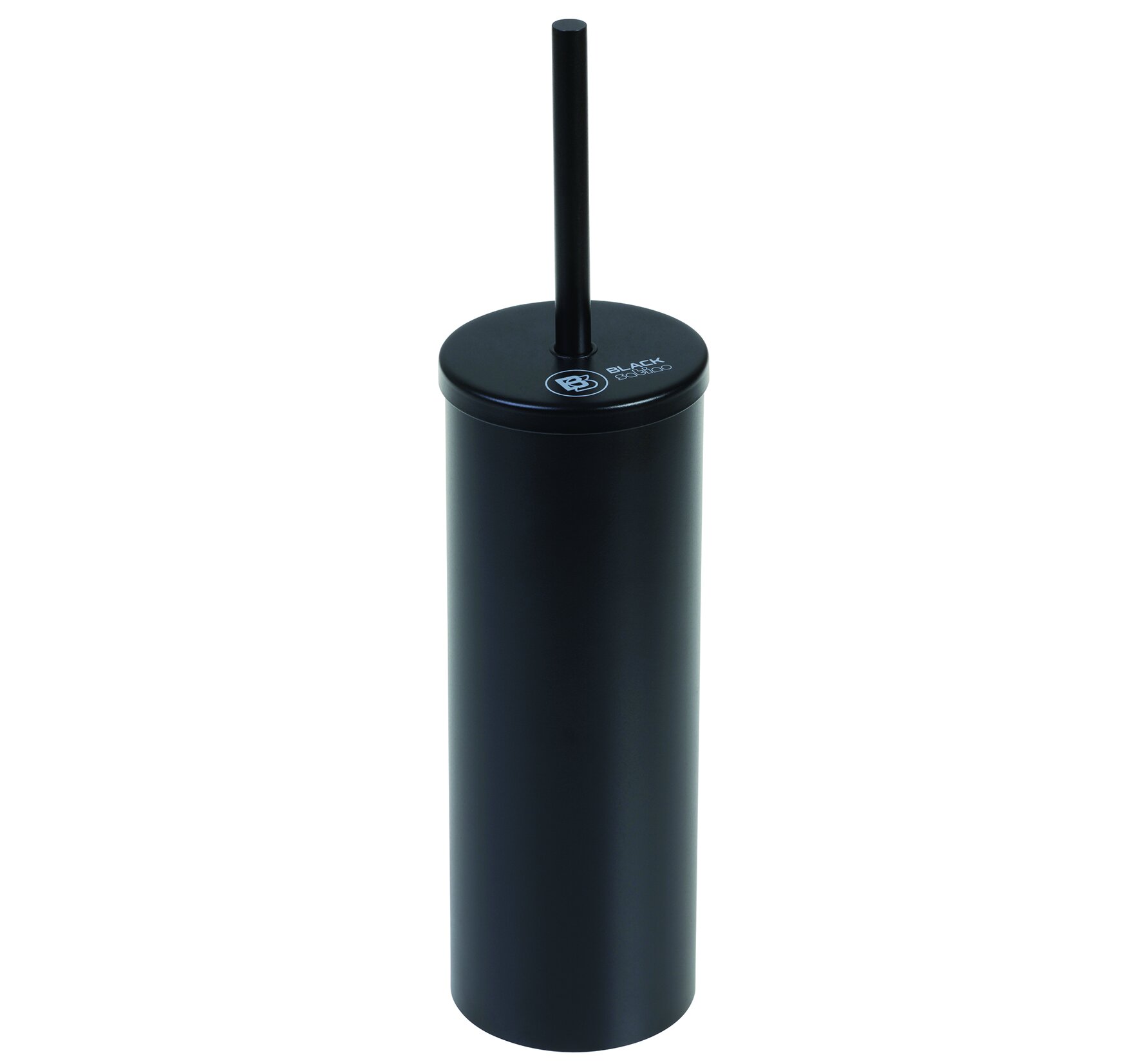 WC-Bürste mit Halter Metall, schwarz, 38 cm