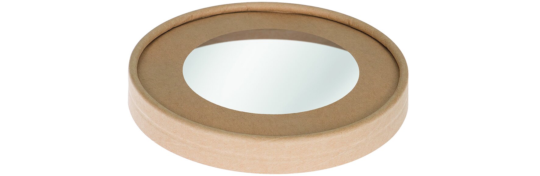 Deckel mit Cellulose Sichtfenster naturesse Kraft-Karton/Cellulose, rund, Ø 12 cm