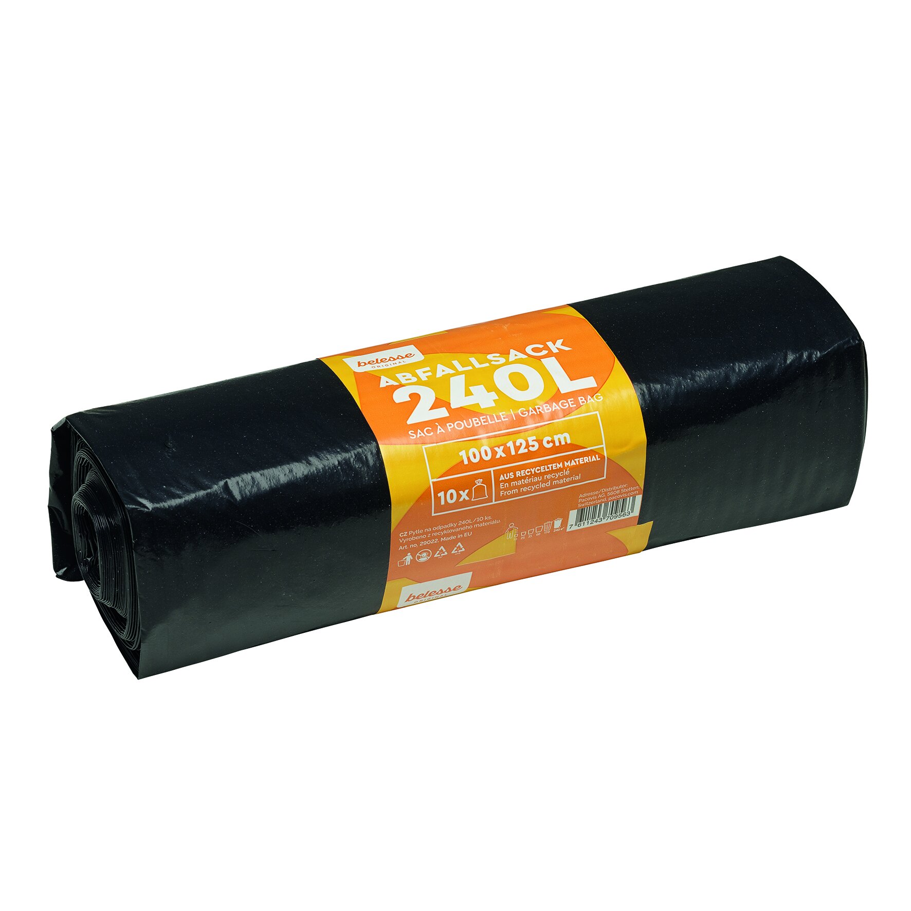 Müllsäcke LDPE, schwarz, 240 l, 40 my