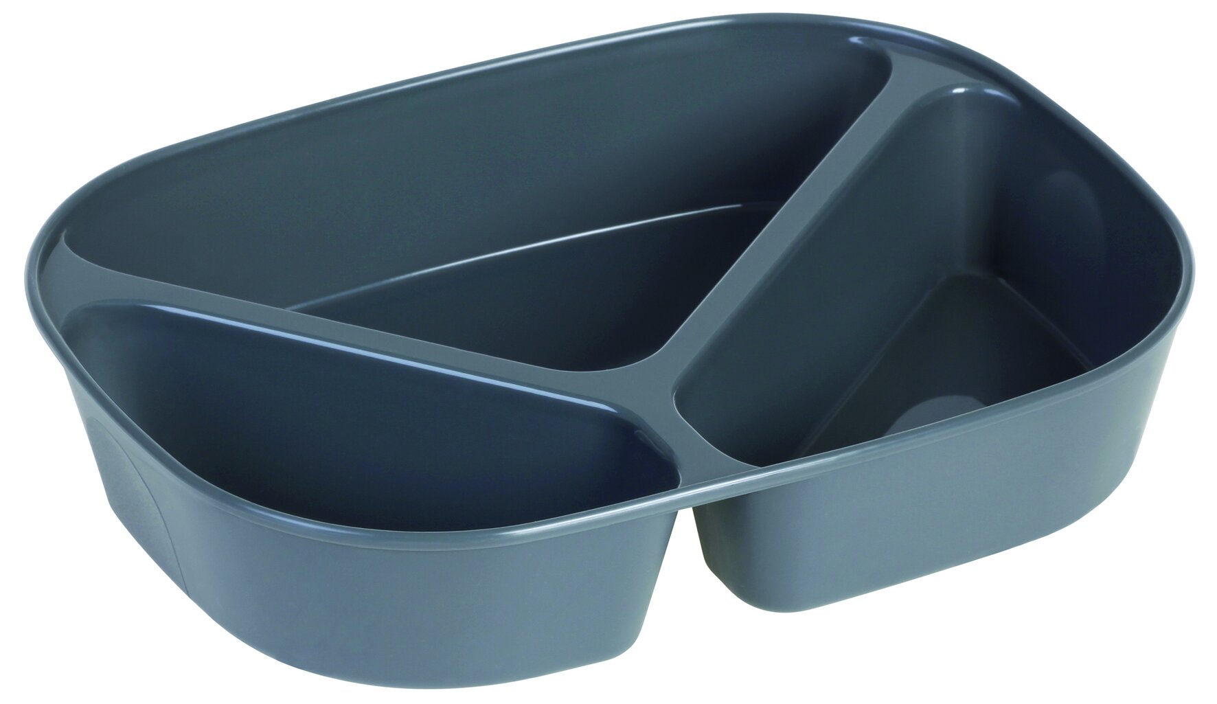 Menüschale circ suplesse PP, grau, 3-geteilt, 900 ml