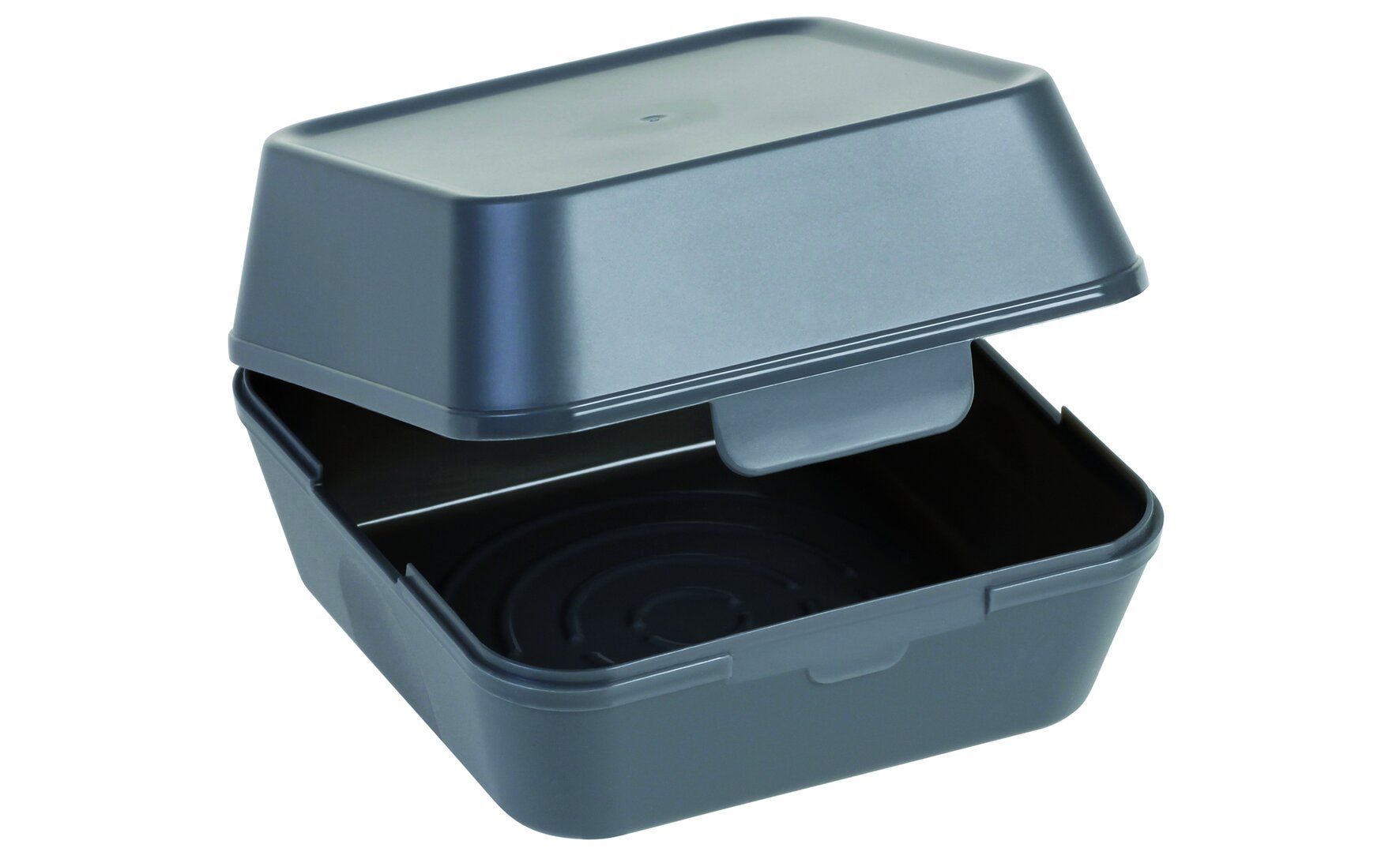 Burgerbox M circ suplesse PP, grau, 11,5 x 11,5 cm