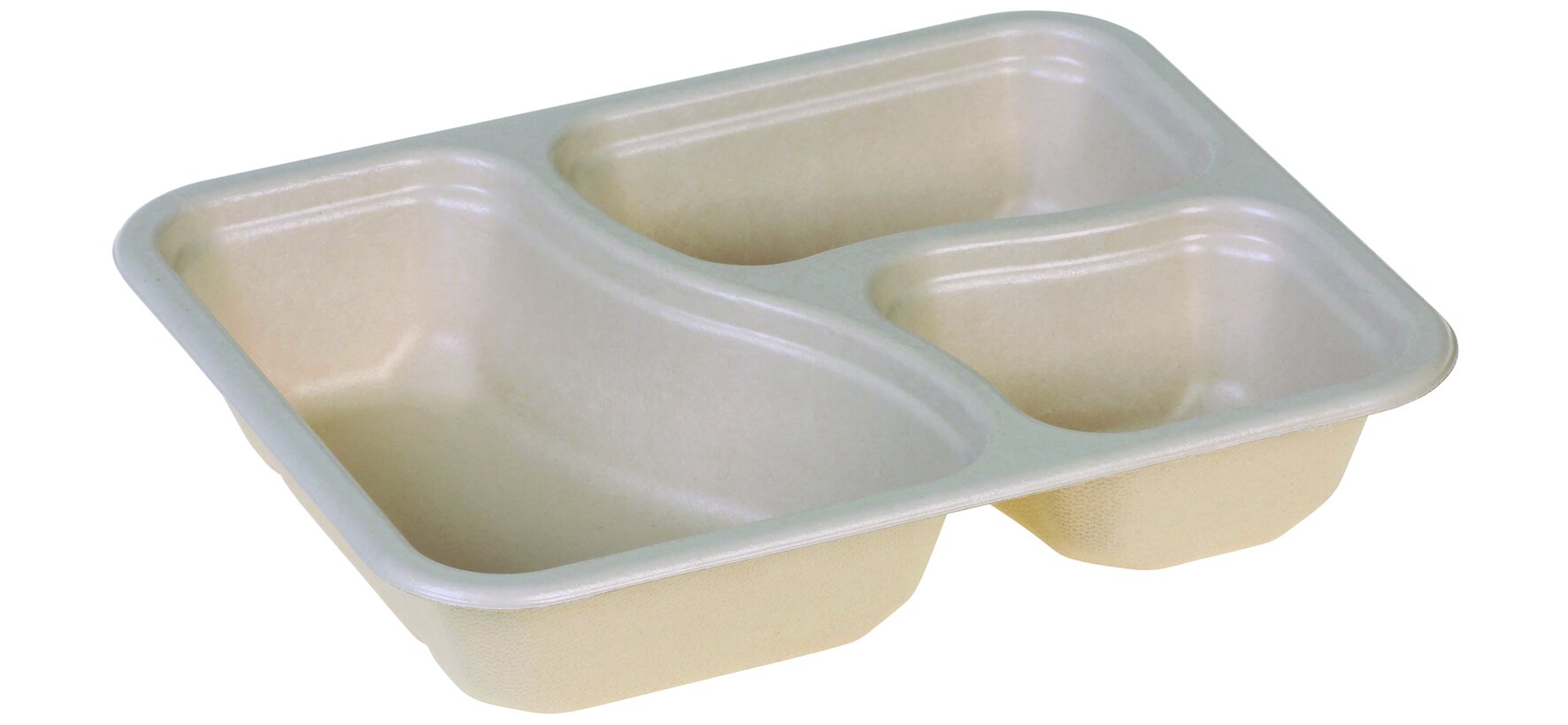 Schale mit Biolaminierung naturesse Zuckerrohr, 3-geteilt, 770 ml