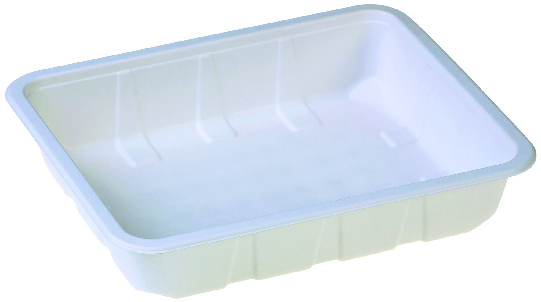 Schale GN 1/2 mit Biobarriere-Laminierung naturesse Zuckerrohr, weiß, 3945 ml