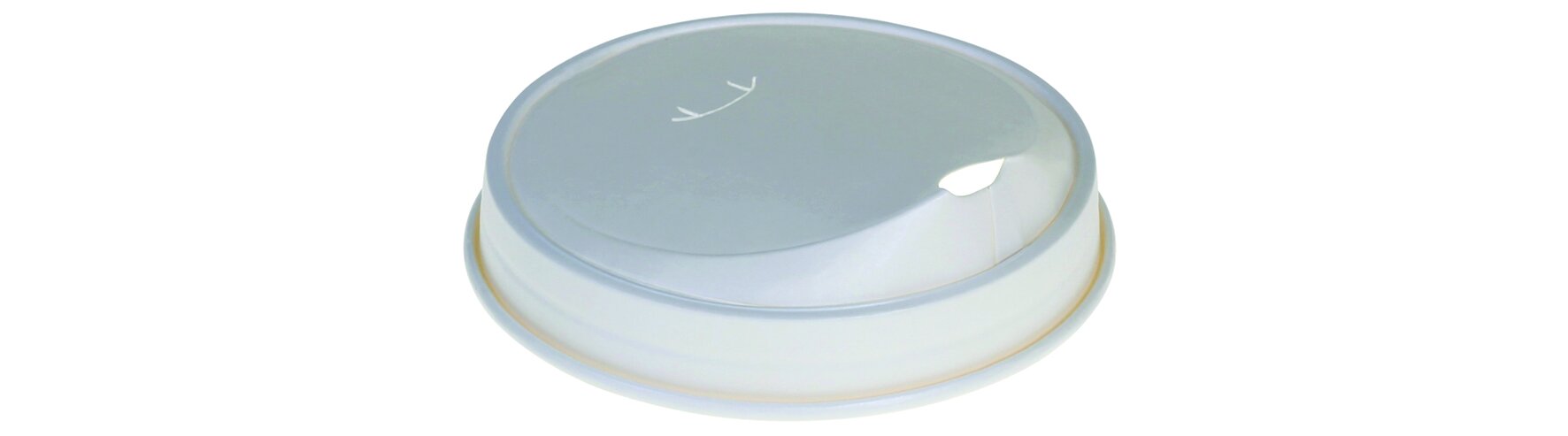 Schnabel-Deckel ohne Plastiklaminierung naturesse Papier, weiß, rund, Ø 9 cm