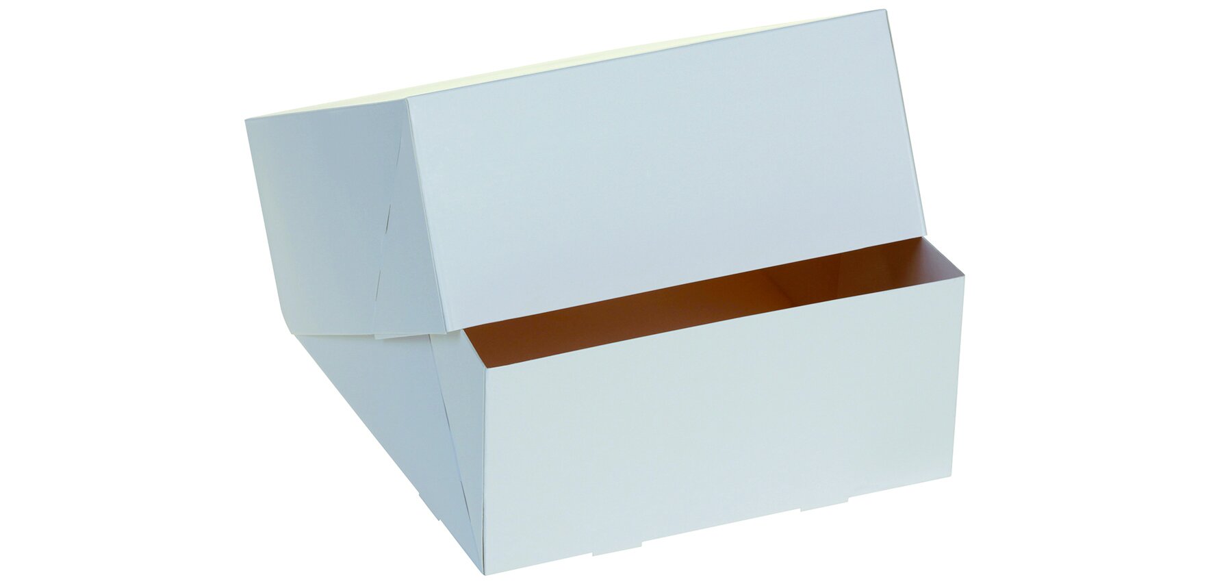 Tortenschachtel suplesse Karton, weiß, 22 x 22 x 10 cm