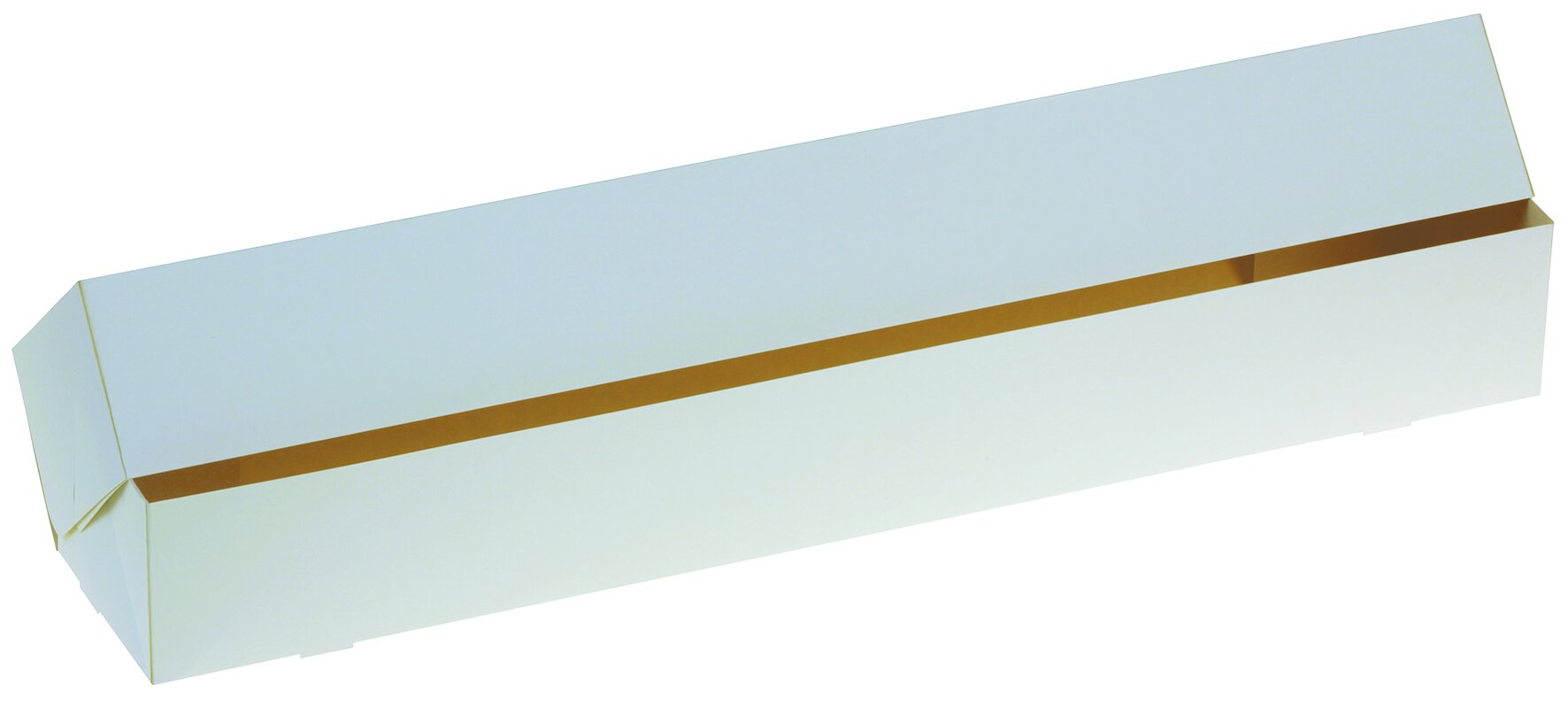 Gebäckschachtel suplesse Karton, weiß, 60 x 11 x 8 cm