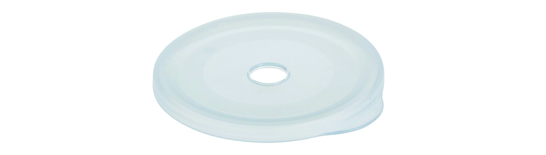 Deckel mit Trinkhalmöffnung Clear Cup circ suplesse PP, transparent, rund, Ø 9 cm