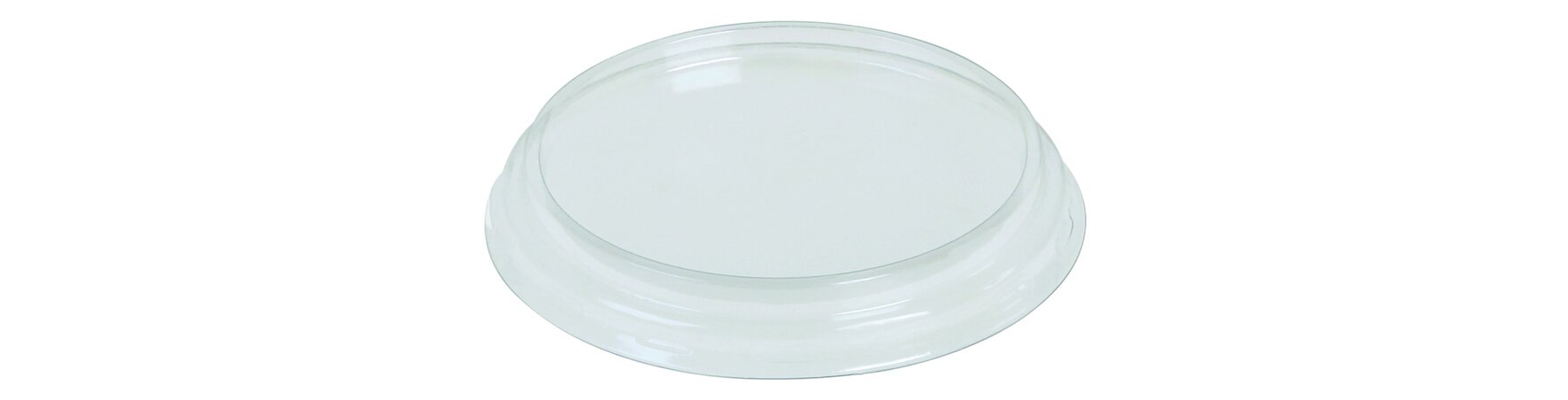Deckel flach zu Saucenbecher PET transparent, rund, Ø 7,5 cm