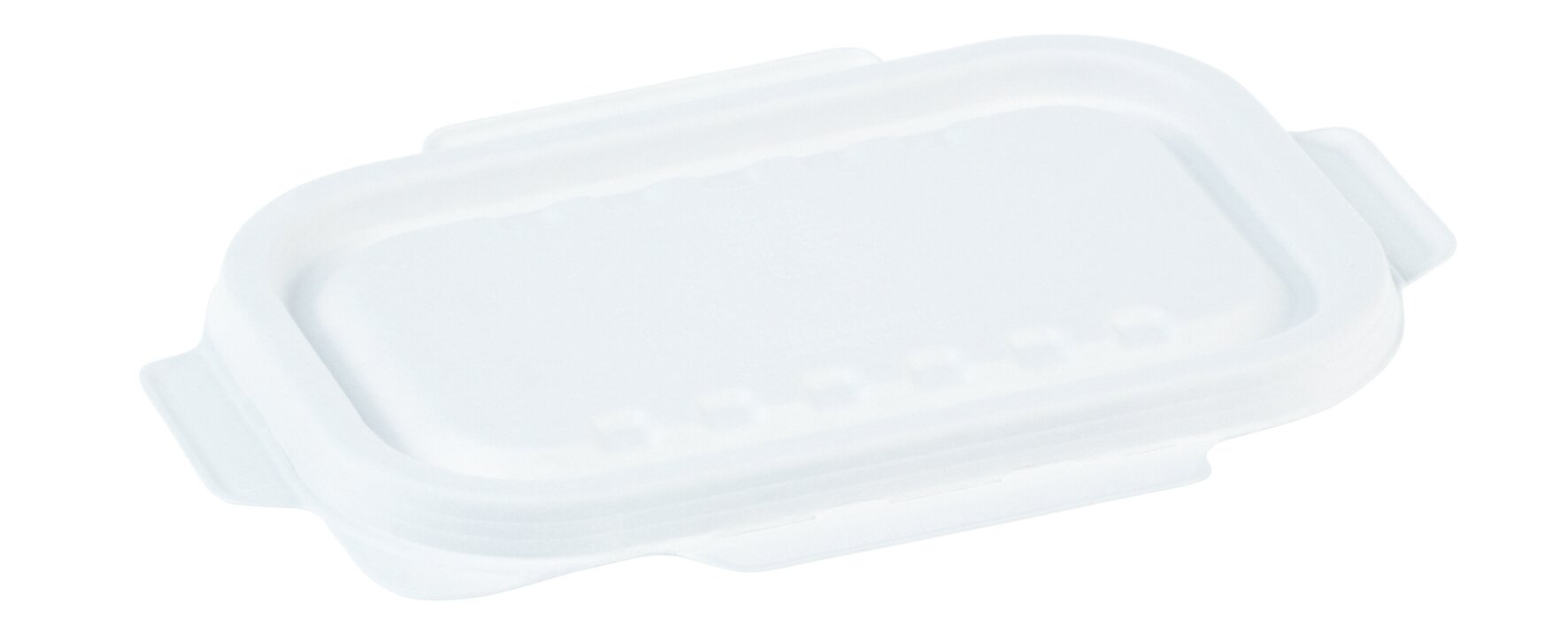 Deckel fest schließend naturesse Zuckerrohr, weiß, rechteckig, 20,5 x 13 cm