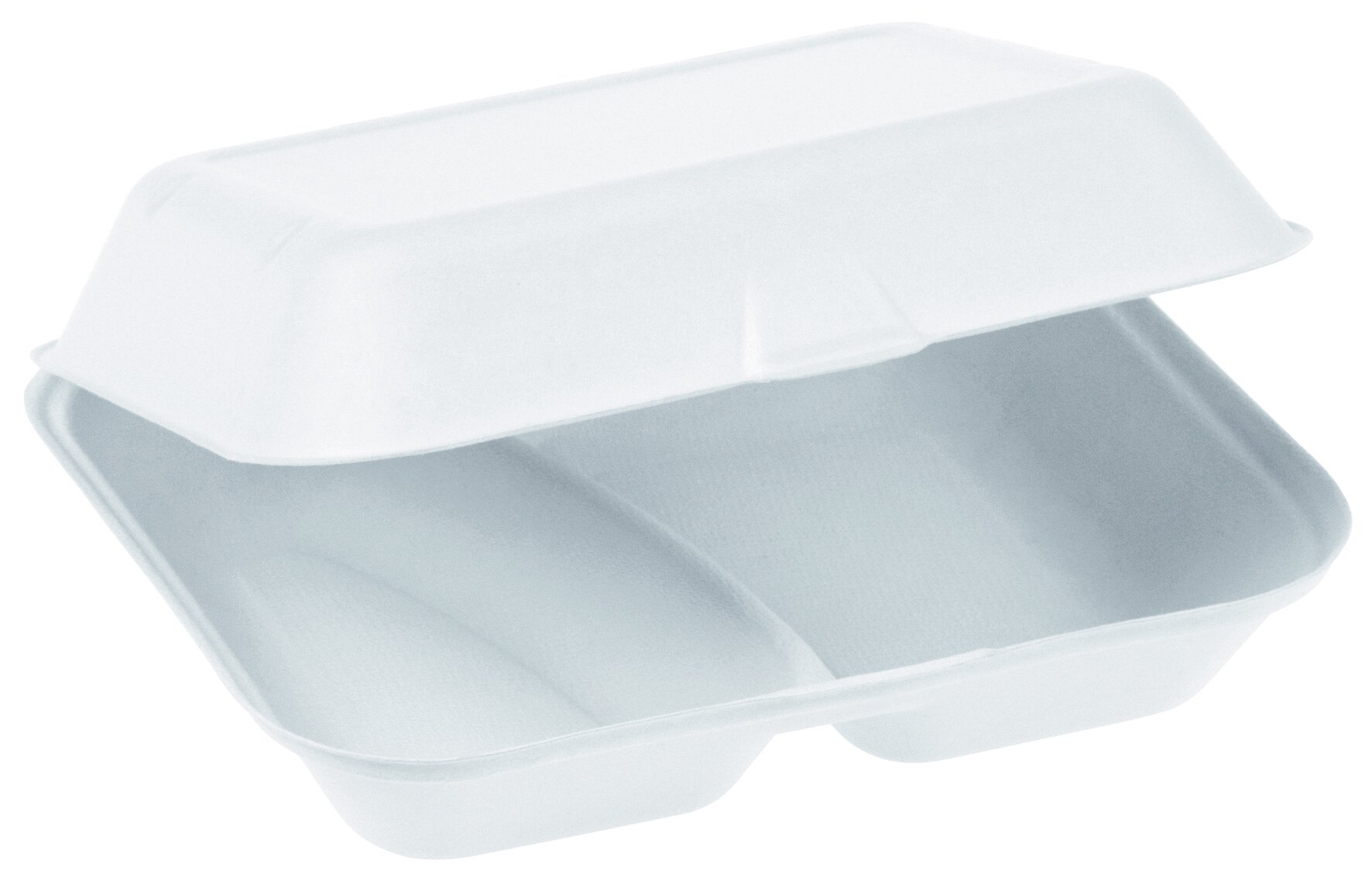 Menüschale naturesse Zuckerrohr, weiß, 2-geteilt, 740 ml