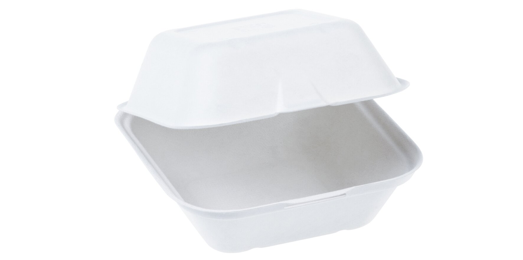 Burger-Box naturesse Zuckerrohr, weiß, 12 x 12 x 6,8 cm