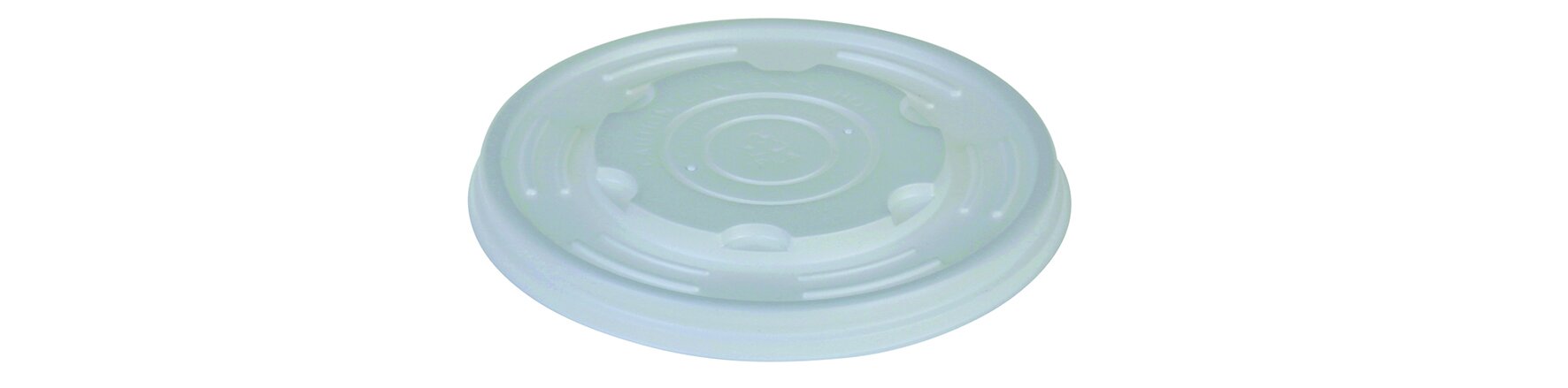 Deckel naturese CPLA, weiß, rund, Ø 11,5 cm